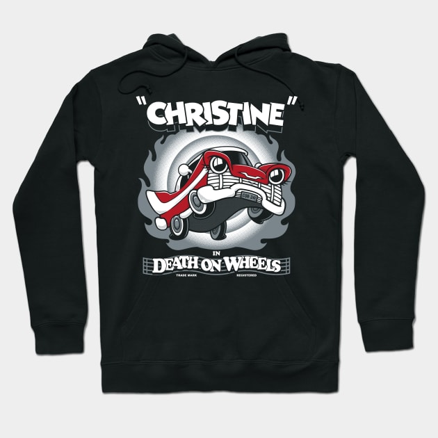 Vintage Cartoon Christine - Stephen King - Killer Car - Creepy Cute Horror Hoodie by Nemons